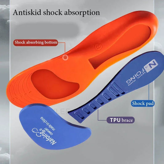 1 Pair New Sports Elasticity Insoles Elasticity Shock Absorption Breathable Running Insoles