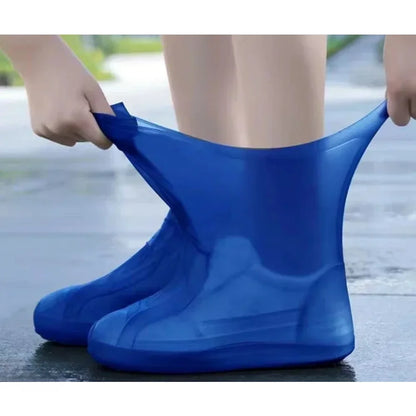 1 Pair Rubber Rain Boot Overshoes For Outdoor Use, Silicone Waterproof Shoe Covers, Rainy Day Shoe Cover, Reusable Non-Slip Rain