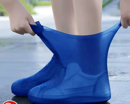 1 Pair Rubber Rain Boot Overshoes For Outdoor Use, Silicone Waterproof Shoe Covers, Rainy Day Shoe Cover, Reusable Non-Slip Rain