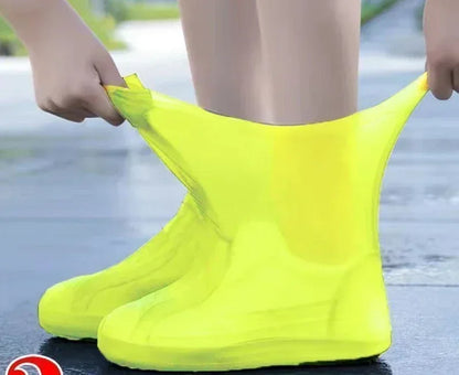 1 Pair Rubber Rain Boot Overshoes For Outdoor Use, Silicone Waterproof Shoe Covers, Rainy Day Shoe Cover, Reusable Non-Slip Rain