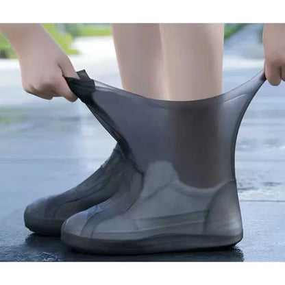 1 Pair Rubber Rain Boot Overshoes For Outdoor Use, Silicone Waterproof Shoe Covers, Rainy Day Shoe Cover, Reusable Non-Slip Rain
